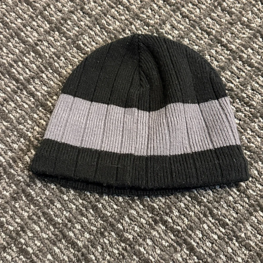 The North Face Black and Gray Knit Beanie